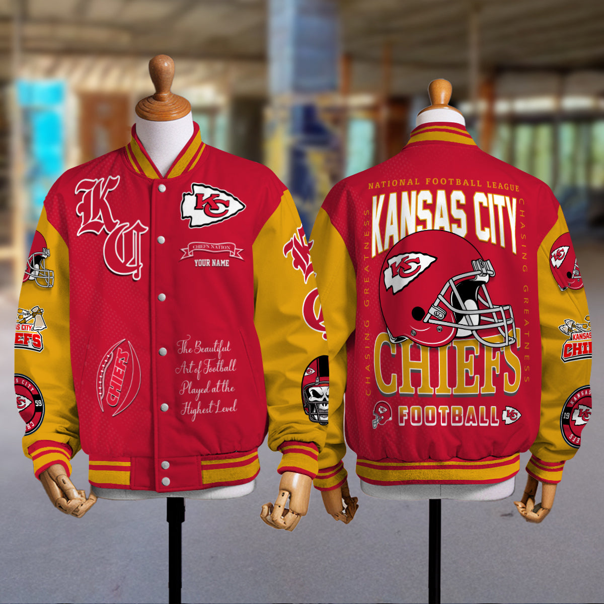 Kansas City Chiefs Unisex Exclusive Styles Varsity Jacket AZTAVJK000057