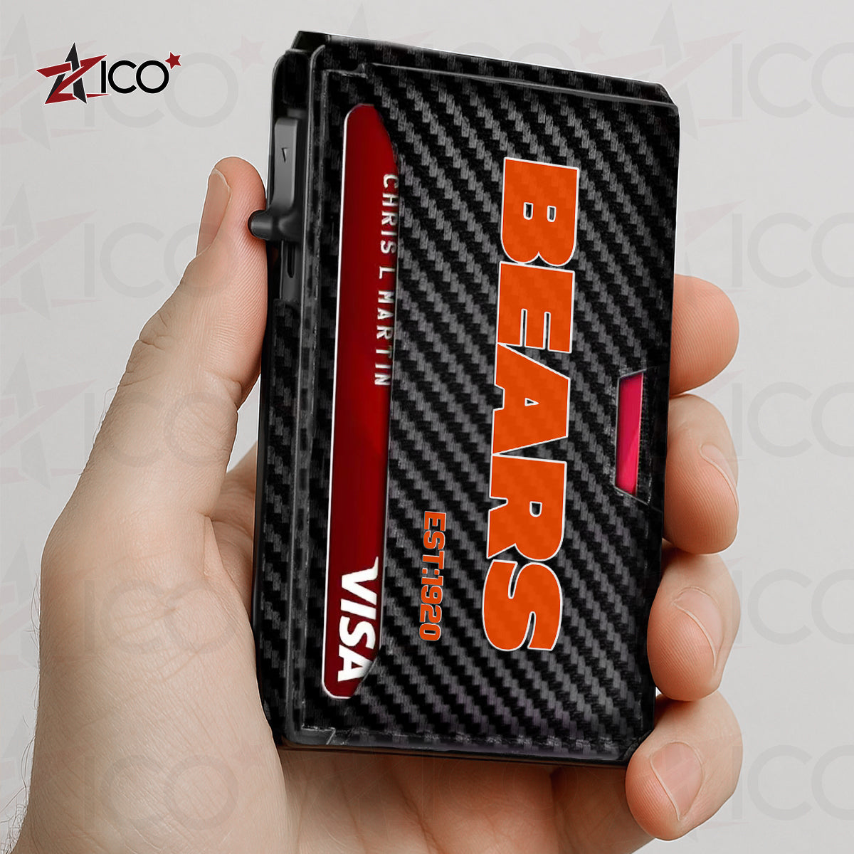 Chicago Bears Leather Card Holder Trending 2025 AZTG2DCH000038