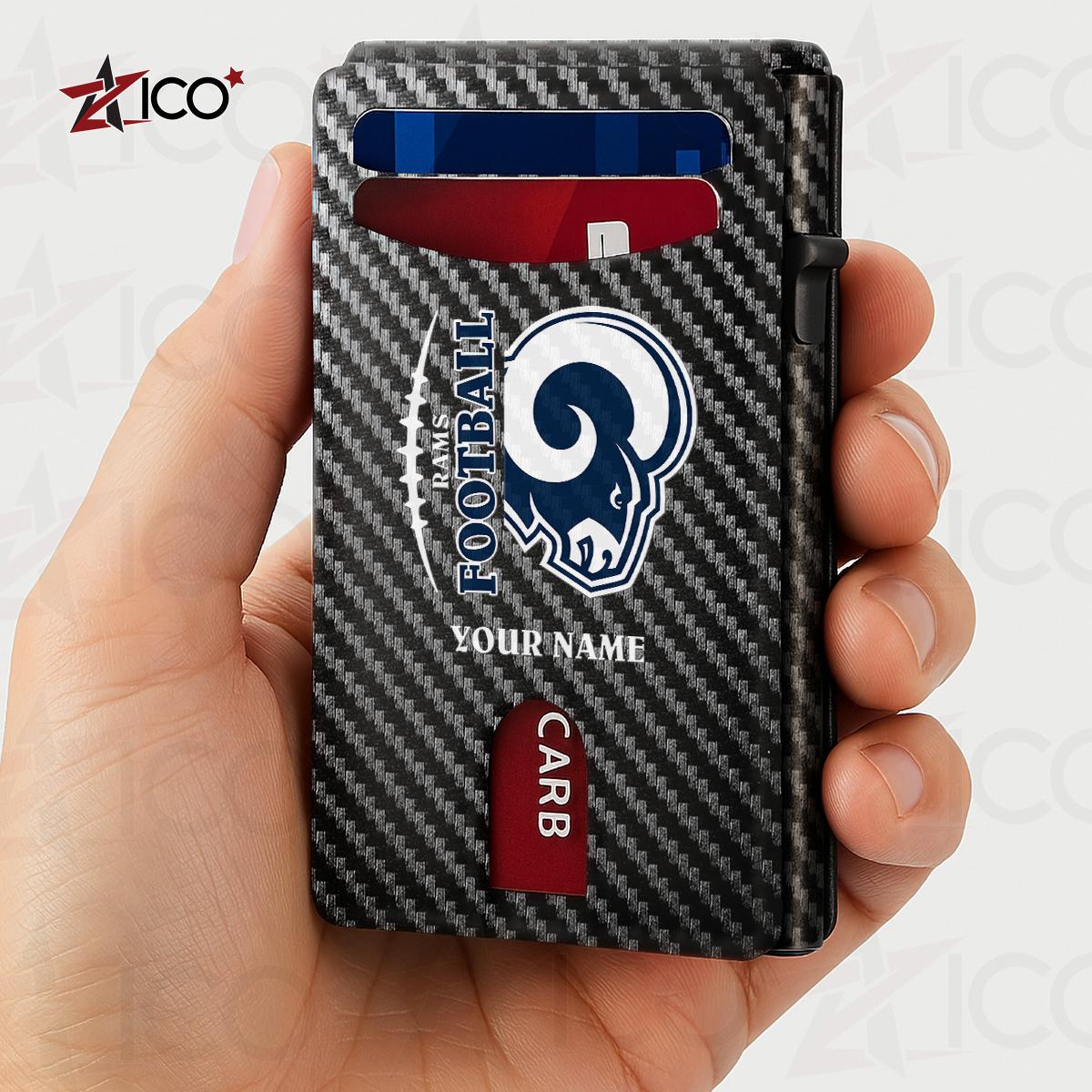 Los Angeles Rams Leather Card Holder Trending 2025 AZTG2DCH000051