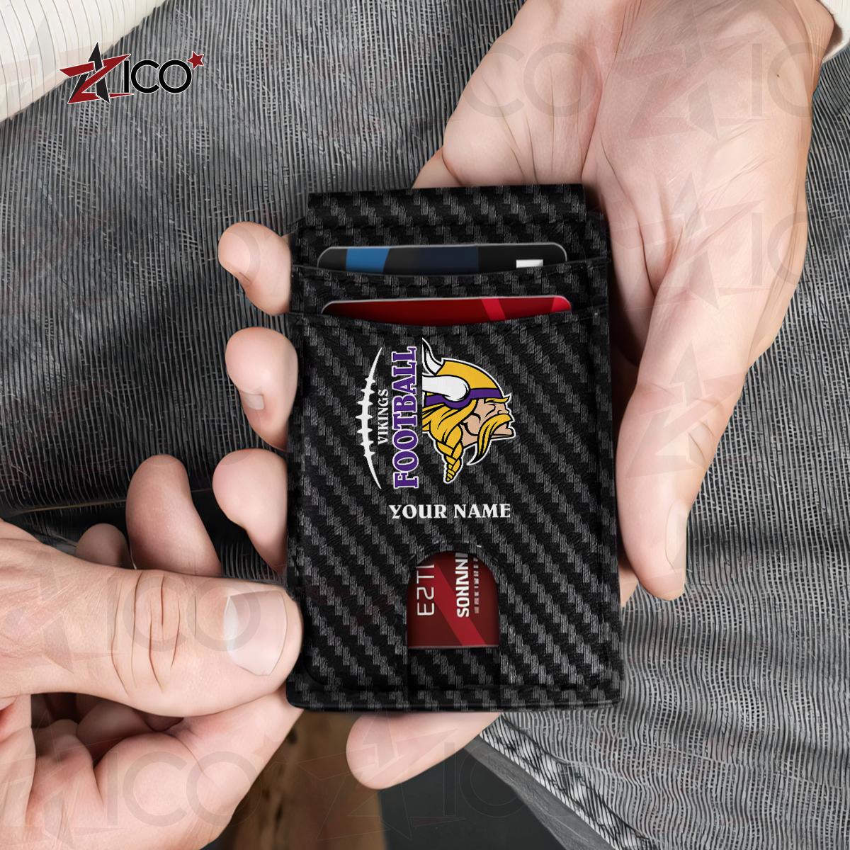 Minnesota Vikings Leather Card Holder Trending 2025 AZTG2DCH000053