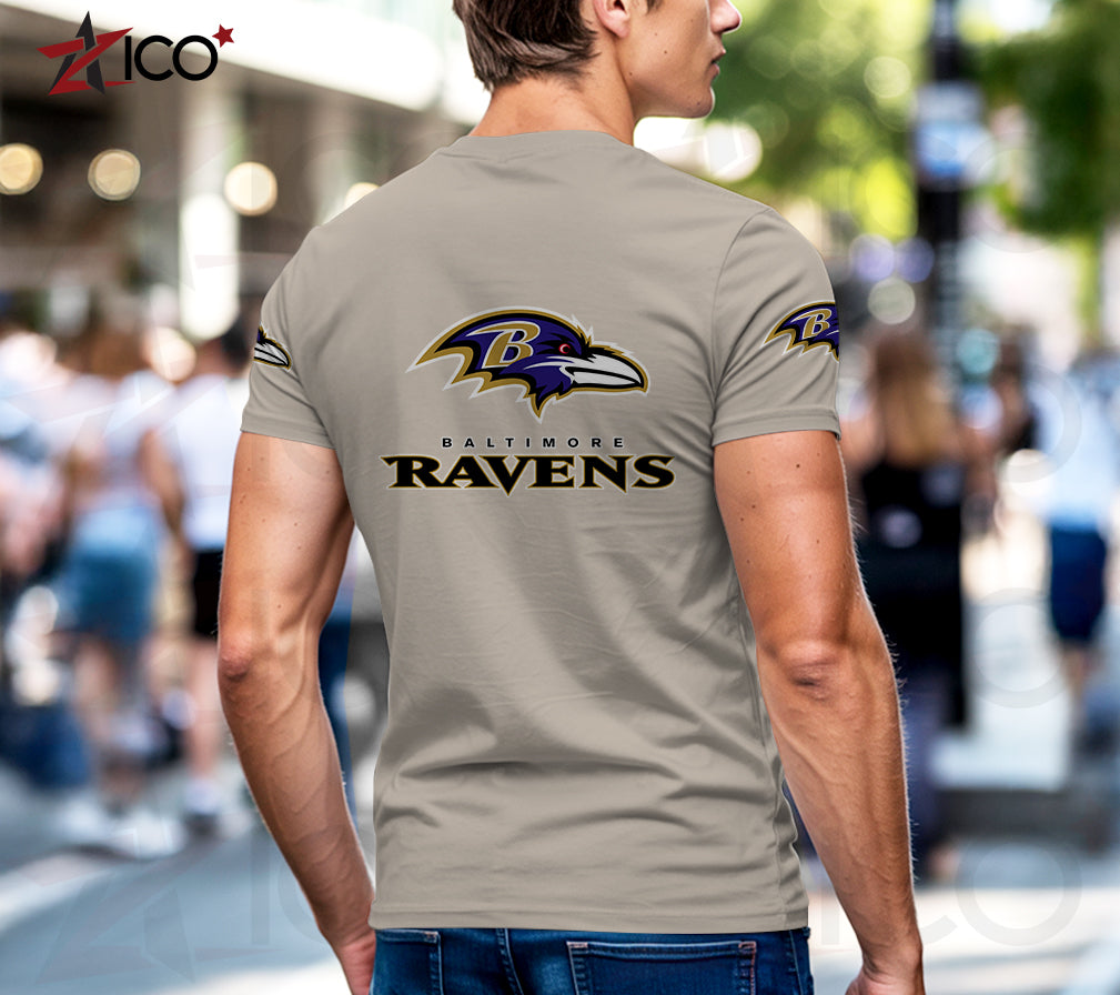 Baltimore Ravens Henley Short Sleeve T-Shirt Trending 2025 AZTG2DHS000035