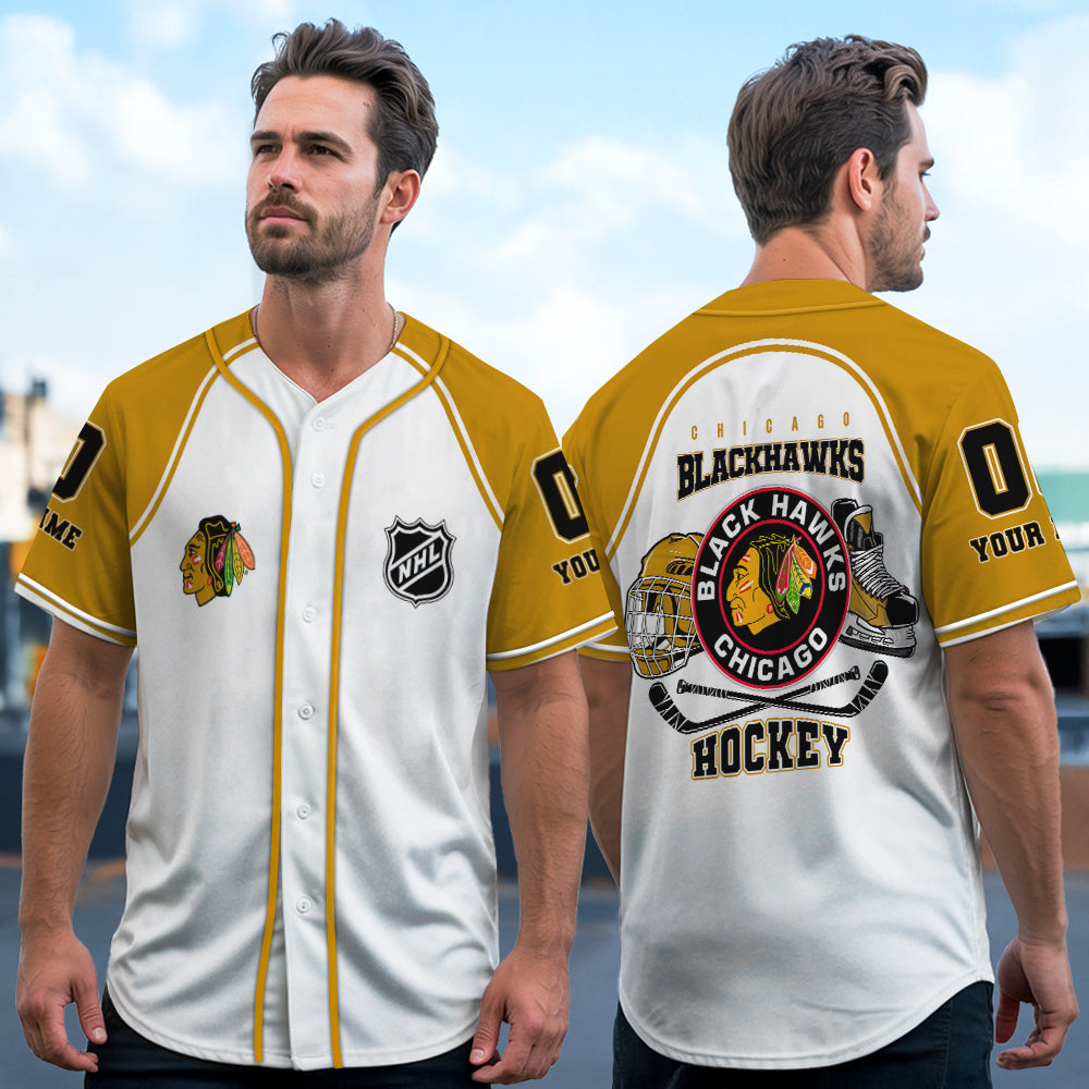 Chicago Blackhawks Baseball Jersey New Collection NHL AZTGBJS000069