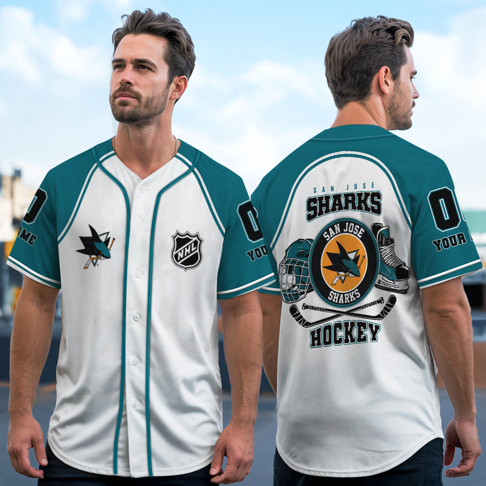 San Jose Sharks Baseball Jersey New Collection NHL AZTGBJS000086