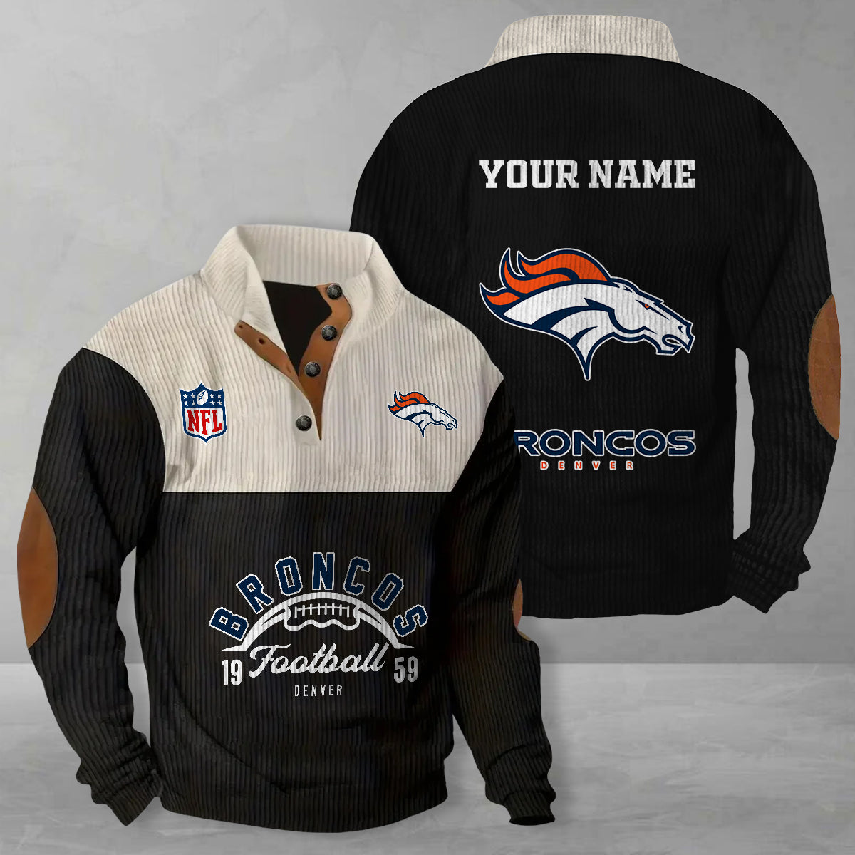 Denver Broncos Colorful Stand Collar Sweatshirt New Collection AZTGCSSW000053