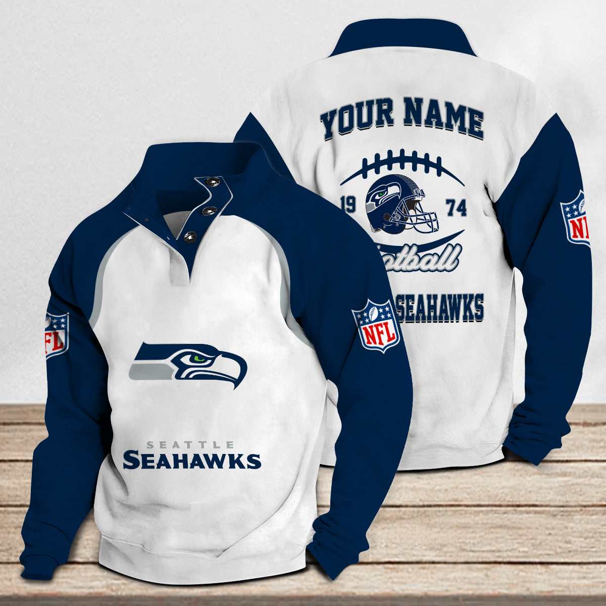 Seattle Seahawks Casual Stand Collar Sweatshirt Premium New Edition AZTGSCSW000078