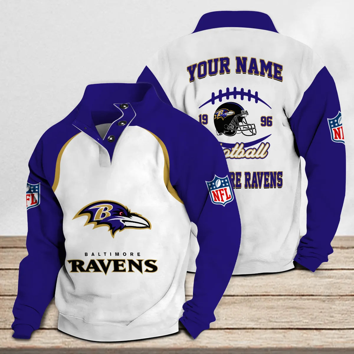 Baltimore Ravens Casual Stand Collar Sweatshirt Premium New Edition AZTGSCSW000081