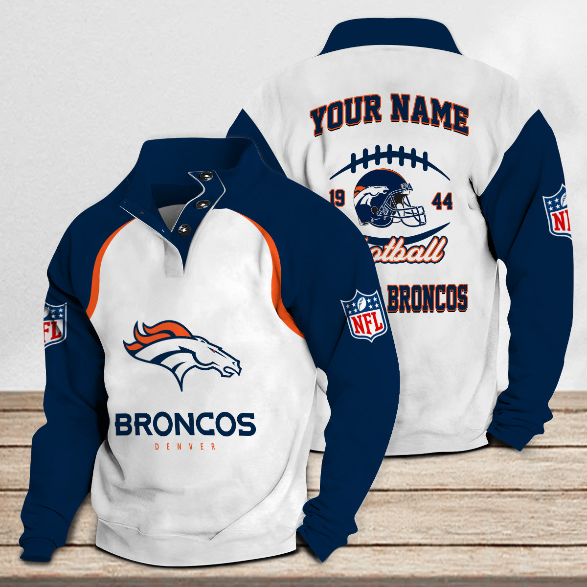 Denver Broncos Casual Stand Collar Sweatshirt Premium New Edition AZTGSCSW000085