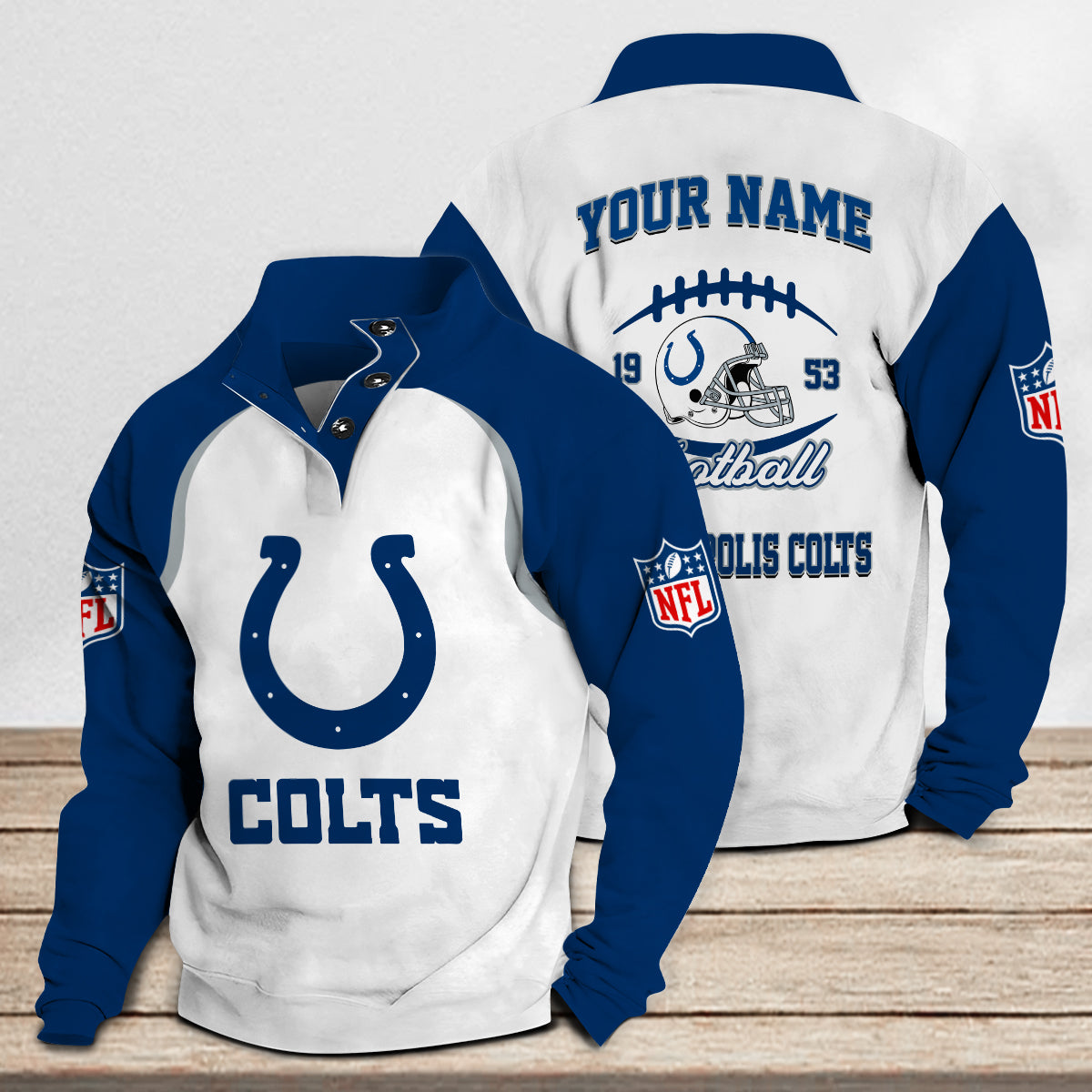 Indianapolis Colts Casual Stand Collar Sweatshirt Premium New Edition AZTGSCSW000087