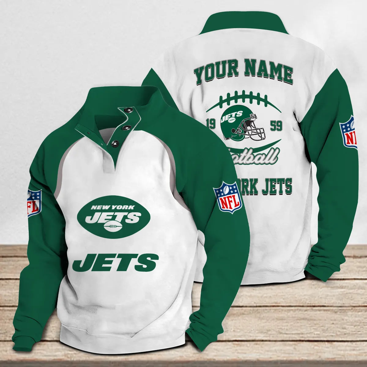 New York Jets Casual Stand Collar Sweatshirt Premium New Edition AZTGSCSW000094