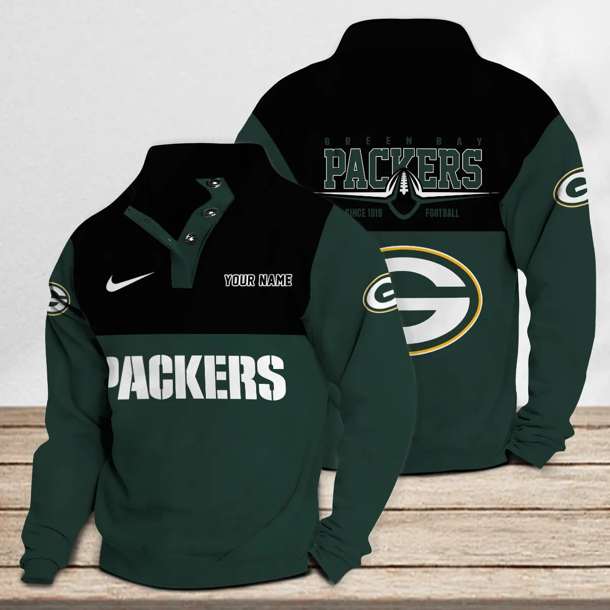 Green Bay Packers Casual Stand Collar Sweatshirt Premium New Edition AZTGSCSW000199