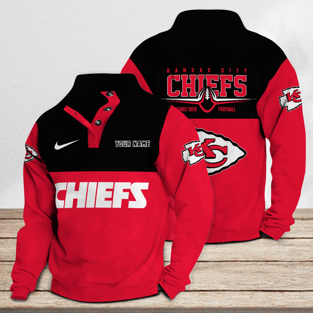 Kansas City Chiefs Casual Stand Collar Sweatshirt Premium New Edition AZTGSCSW000217