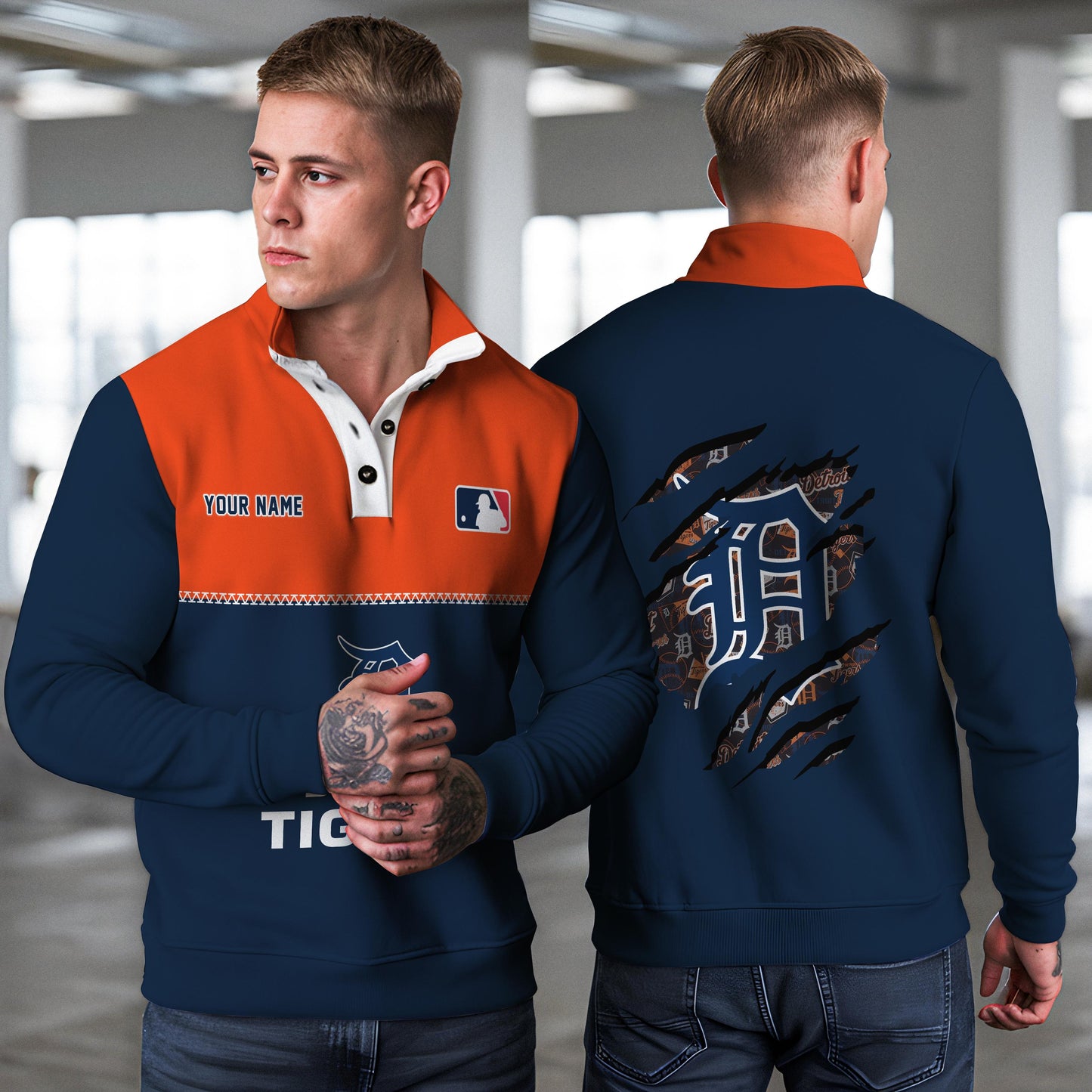 Detroit Tigers New Collection Casual Stand Collar Sweatshirt MLB AZTGSCSW000330