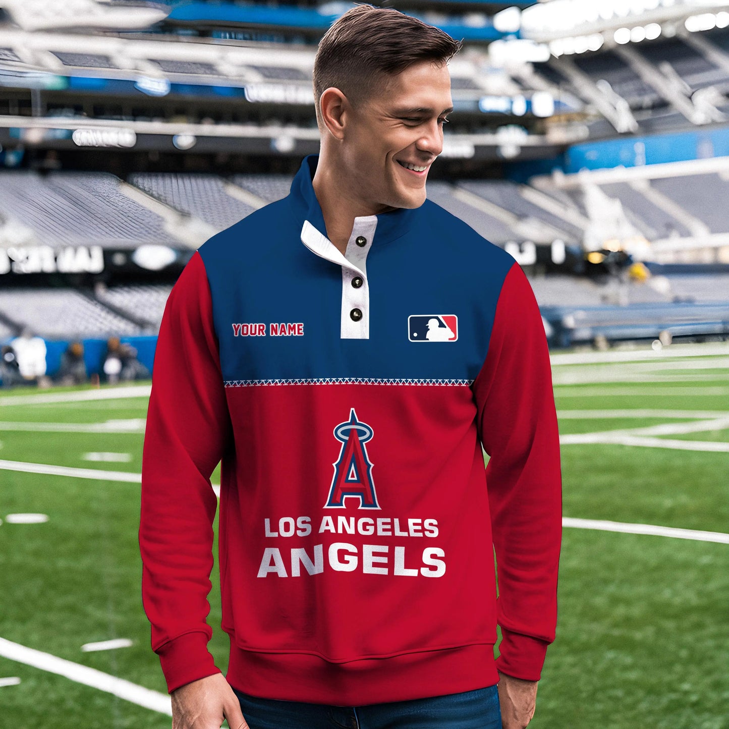 Los Angeles Angels New Collection Casual Stand Collar Sweatshirt MLB AZTGSCSW000333