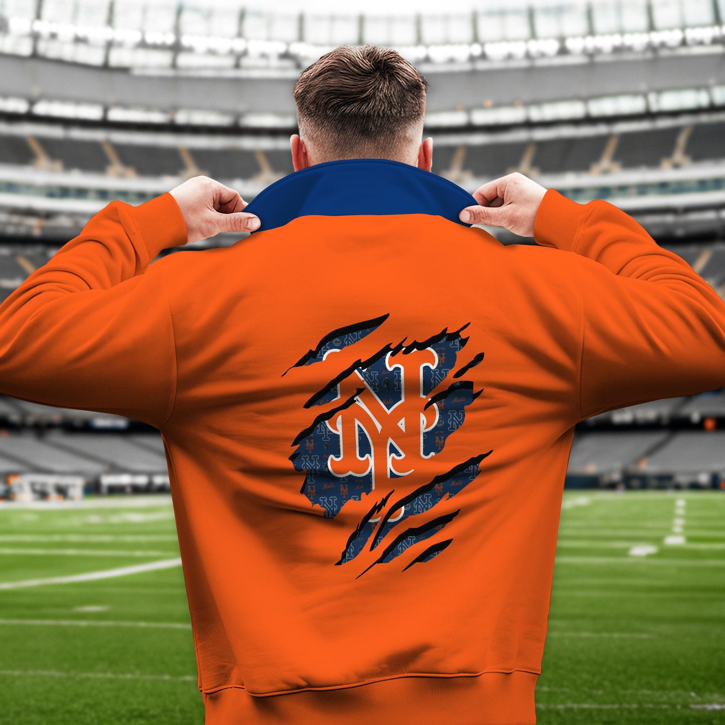 New York Mets New Collection Casual Stand Collar Sweatshirt MLB AZTGSCSW000338