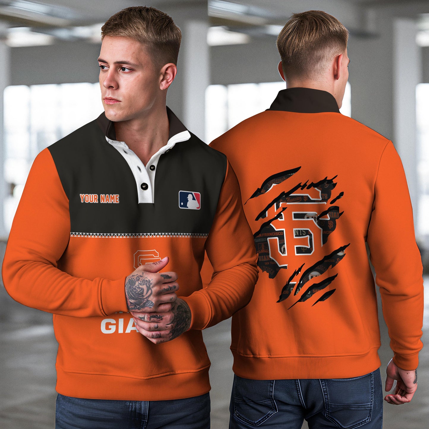 San Francisco Giants New Collection Casual Stand Collar Sweatshirt MLB AZTGSCSW000344