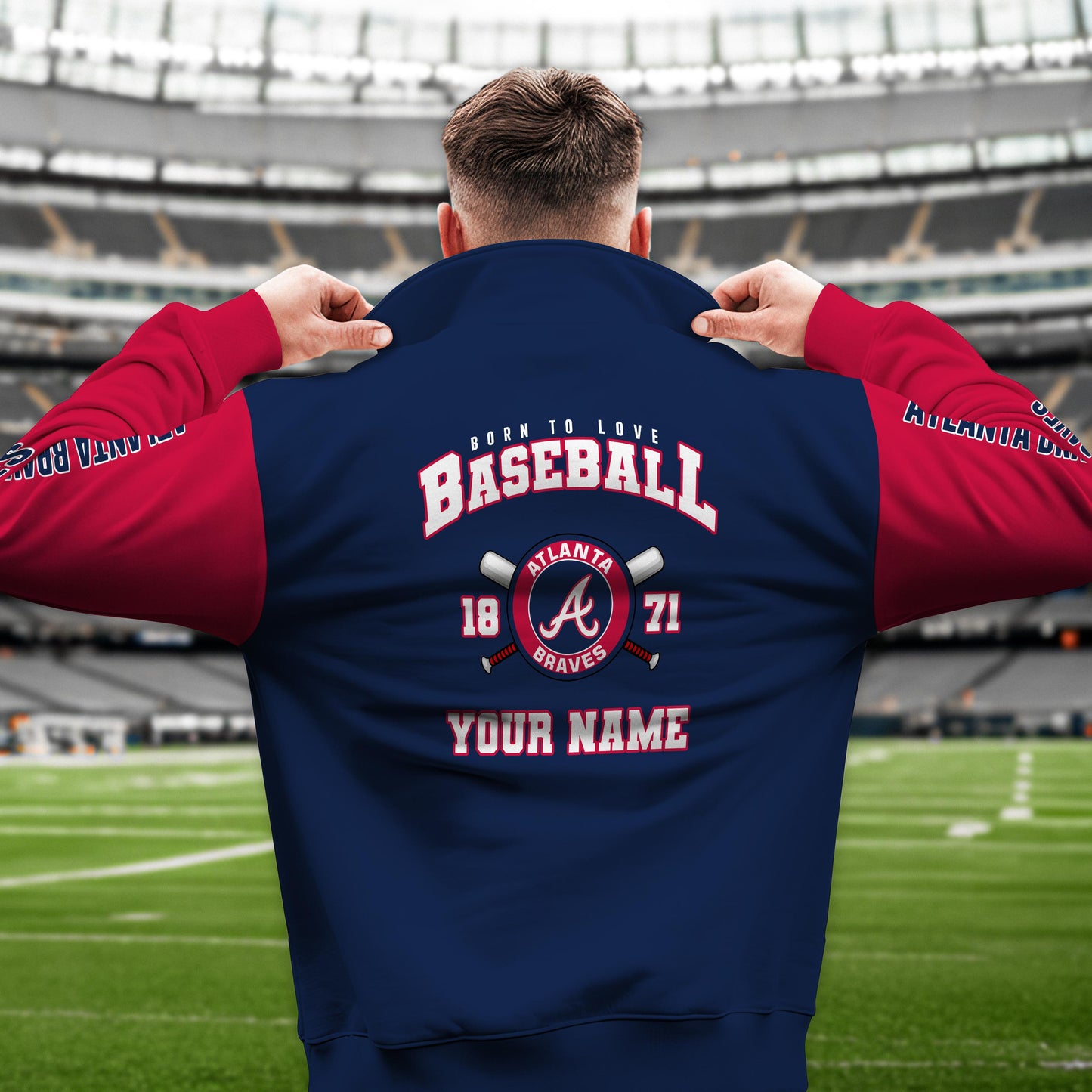 Atlanta Braves New Collection Casual Stand Collar Sweatshirt MLB AZTGSCSW000352