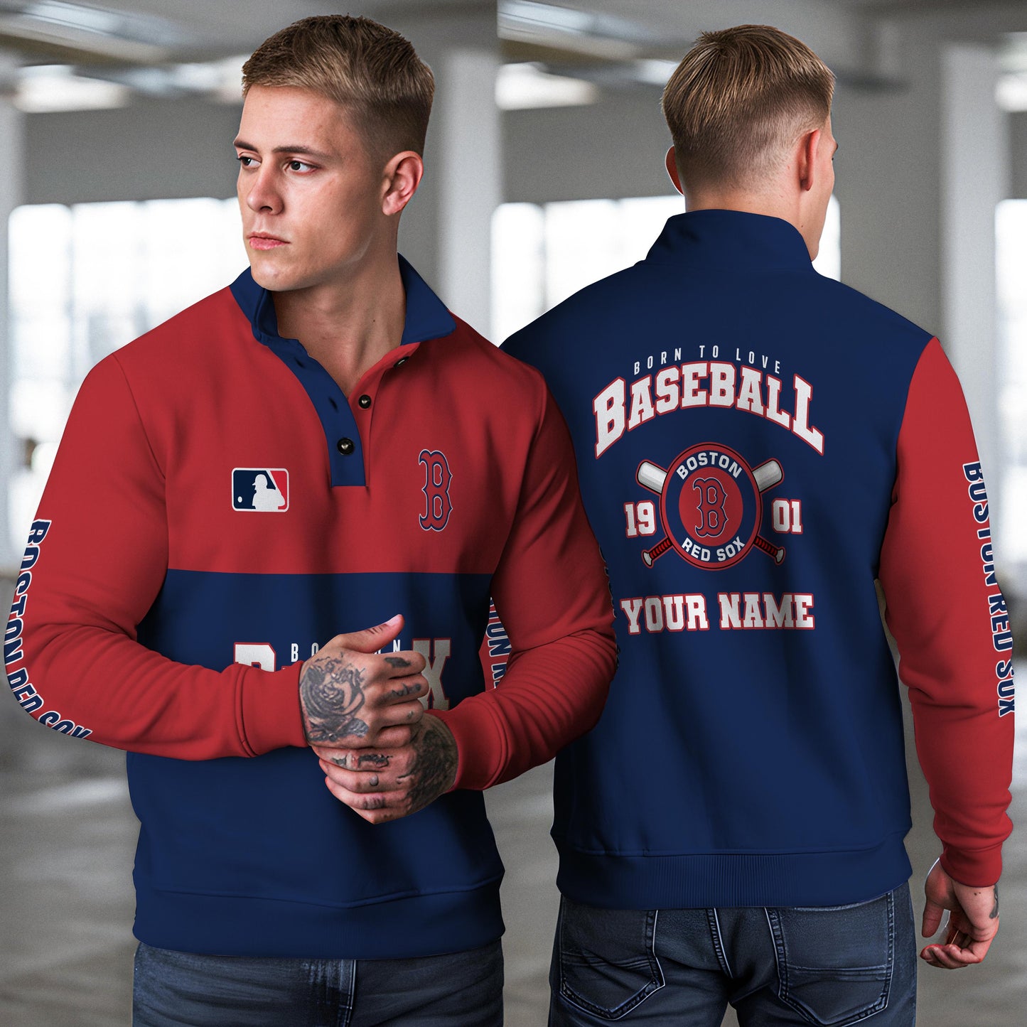 Boston Red Sox New Collection Casual Stand Collar Sweatshirt MLB AZTGSCSW000354