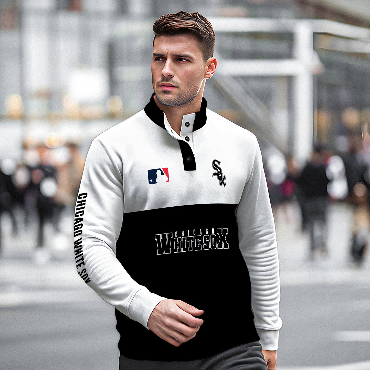 Chicago White Sox New Collection Casual Stand Collar Sweatshirt MLB AZTGSCSW000356