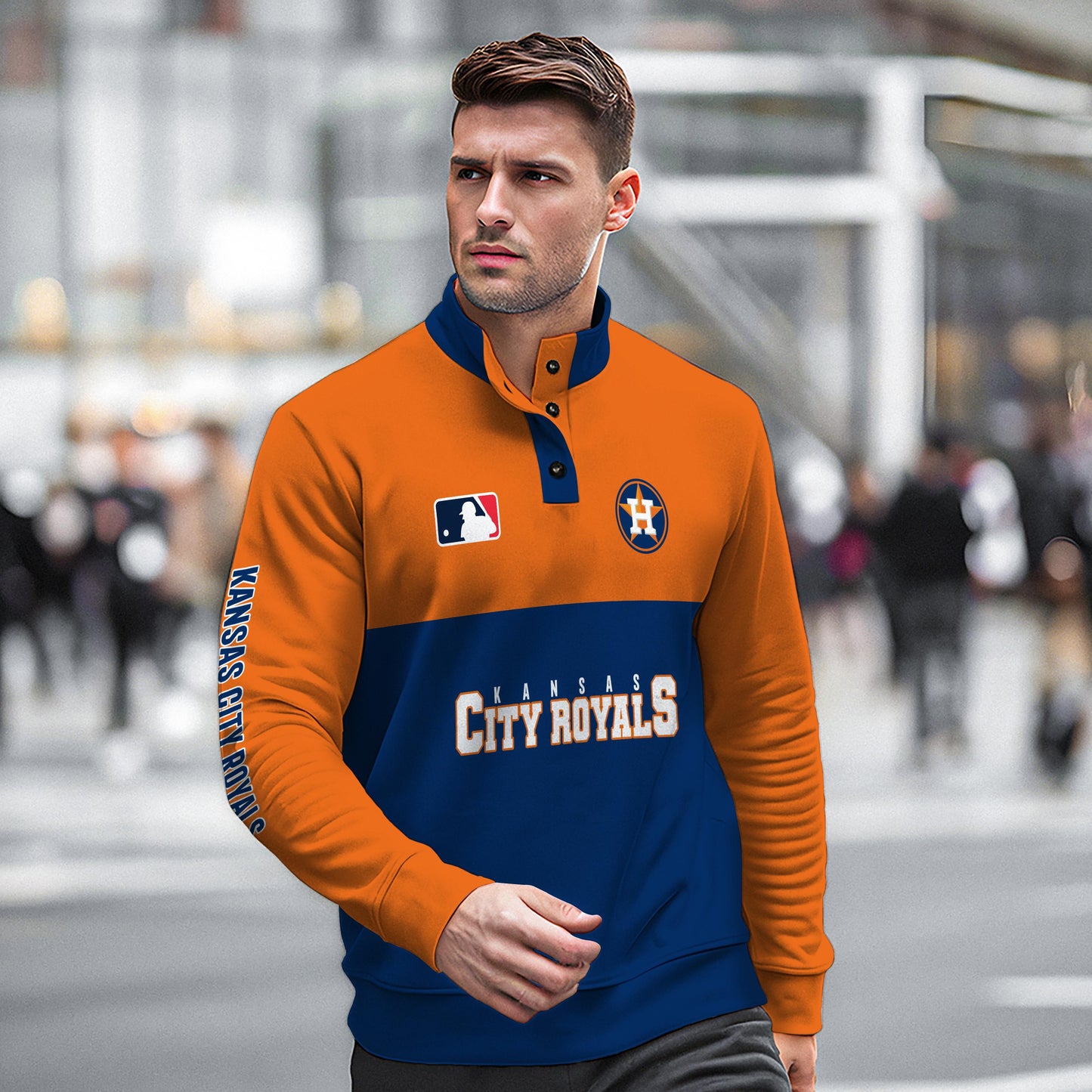 Kansas City Royals New Collection Casual Stand Collar Sweatshirt MLB AZTGSCSW000362