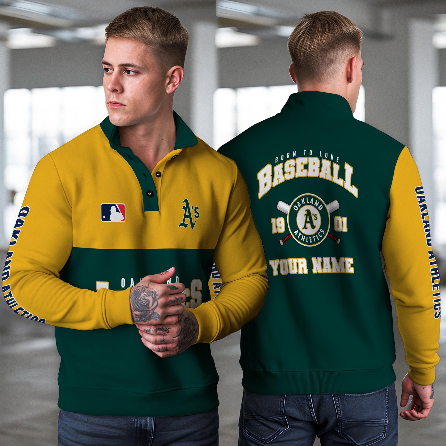 Oakland Athletics New Collection Casual Stand Collar Sweatshirt MLB AZTGSCSW000370