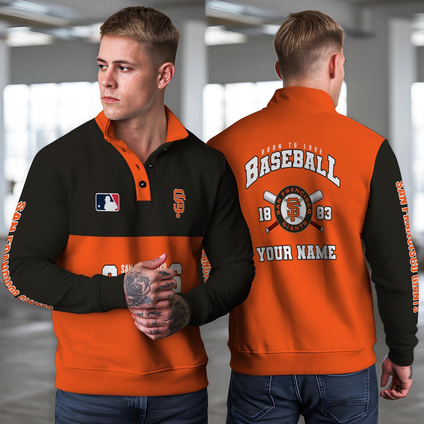 San Francisco Giants New Collection Casual Stand Collar Sweatshirt MLB AZTGSCSW000374