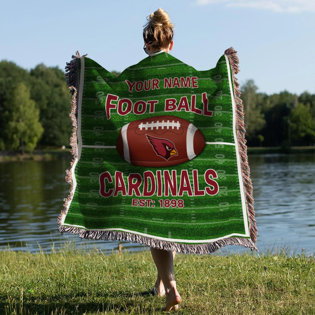Arizona Cardinals Premium New Woven Throw Blanket AZTGWVB000129