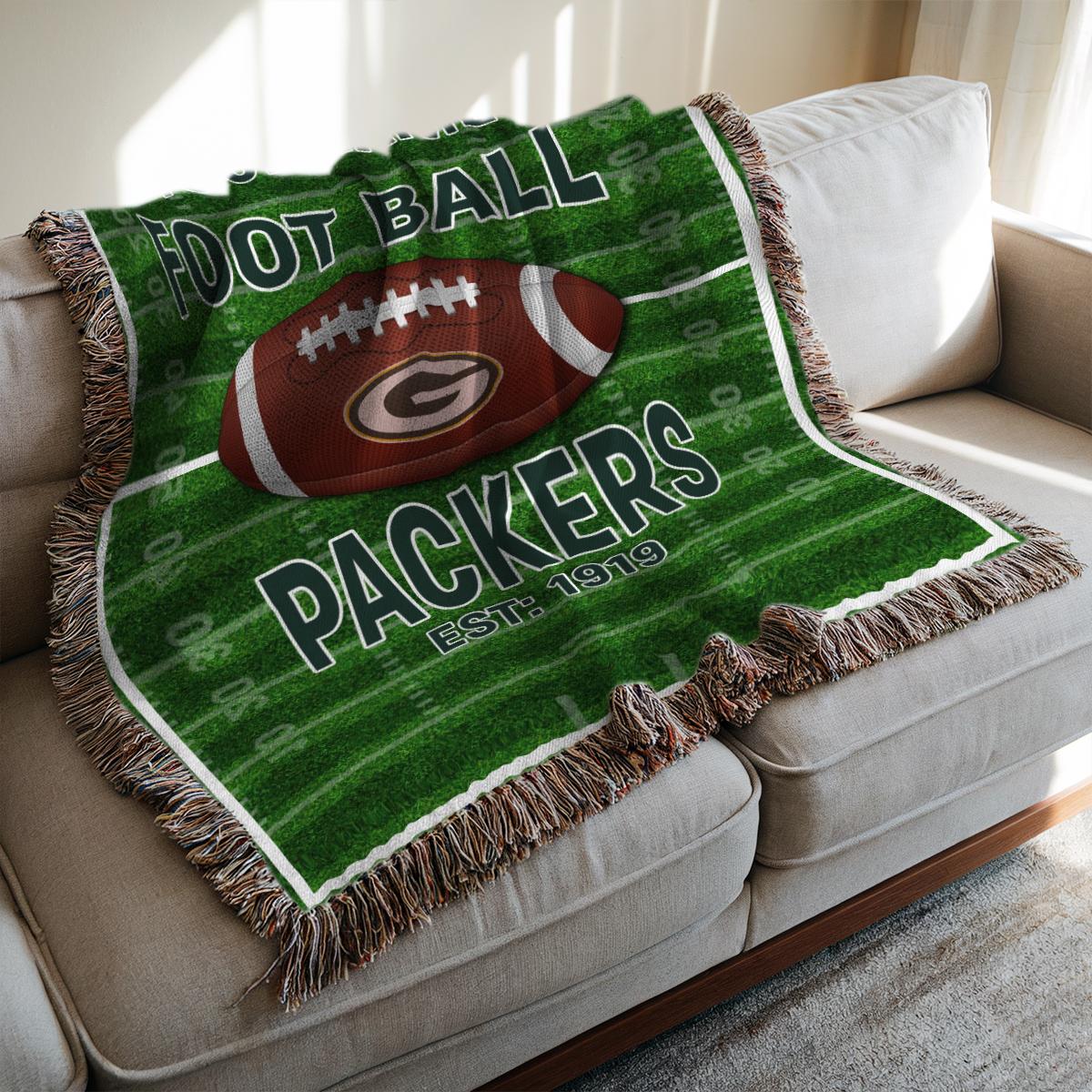 Green Bay Packers Premium New Woven Throw Blanket AZTGWVB000135