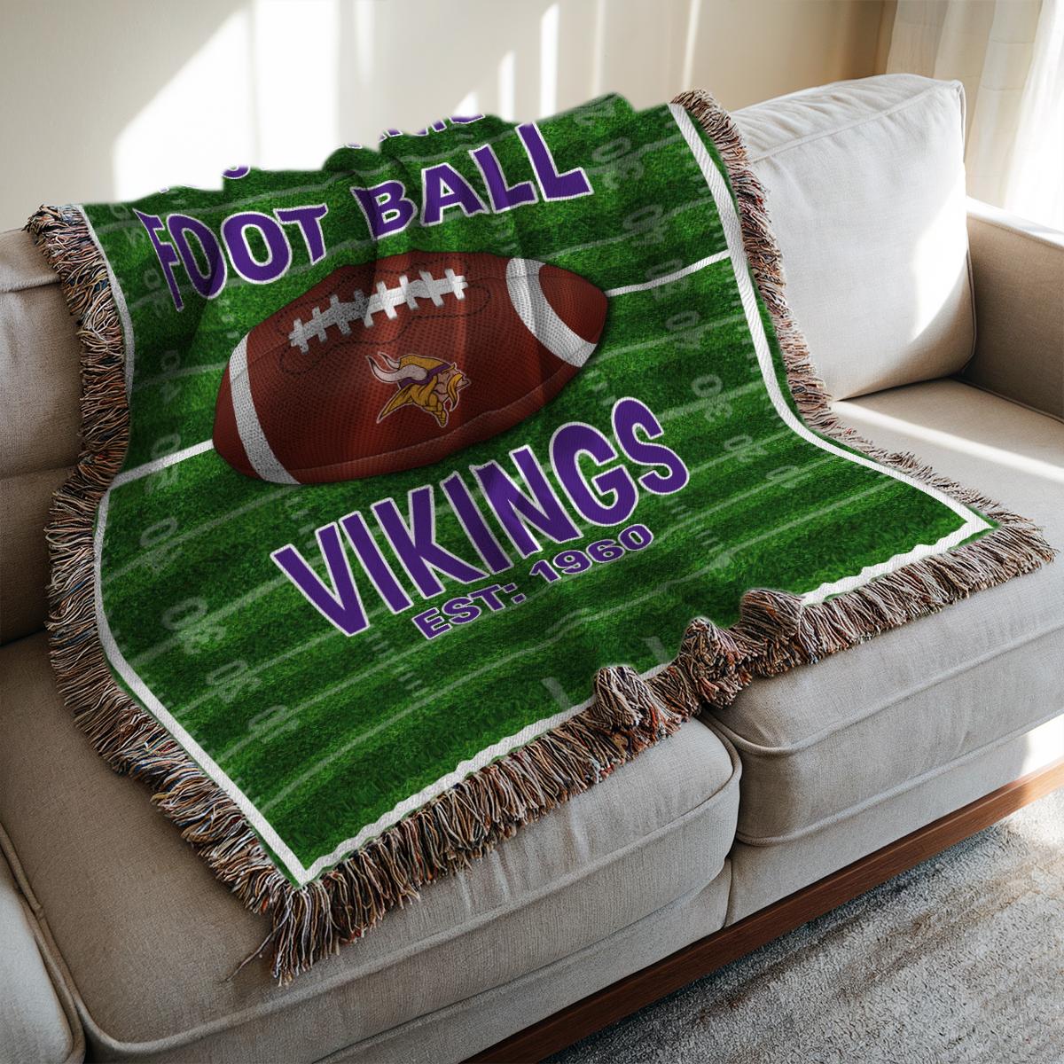 Minnesota Vikings Premium New Woven Throw Blanket AZTGWVB000137
