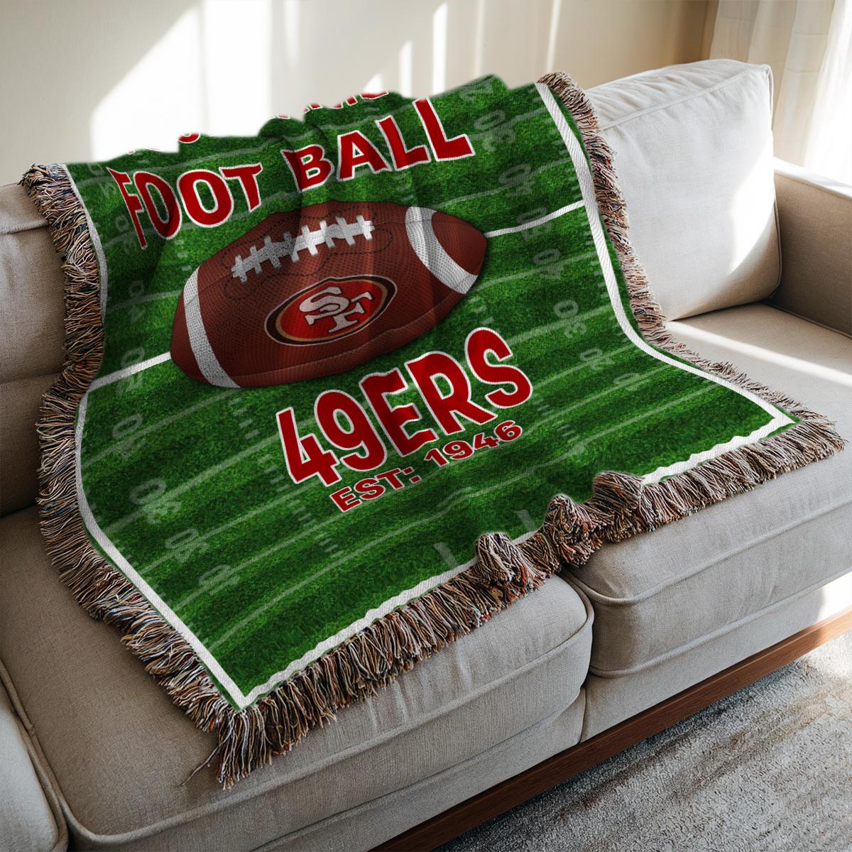 San Francisco 49ers Premium New Woven Throw Blanket AZTGWVB000141