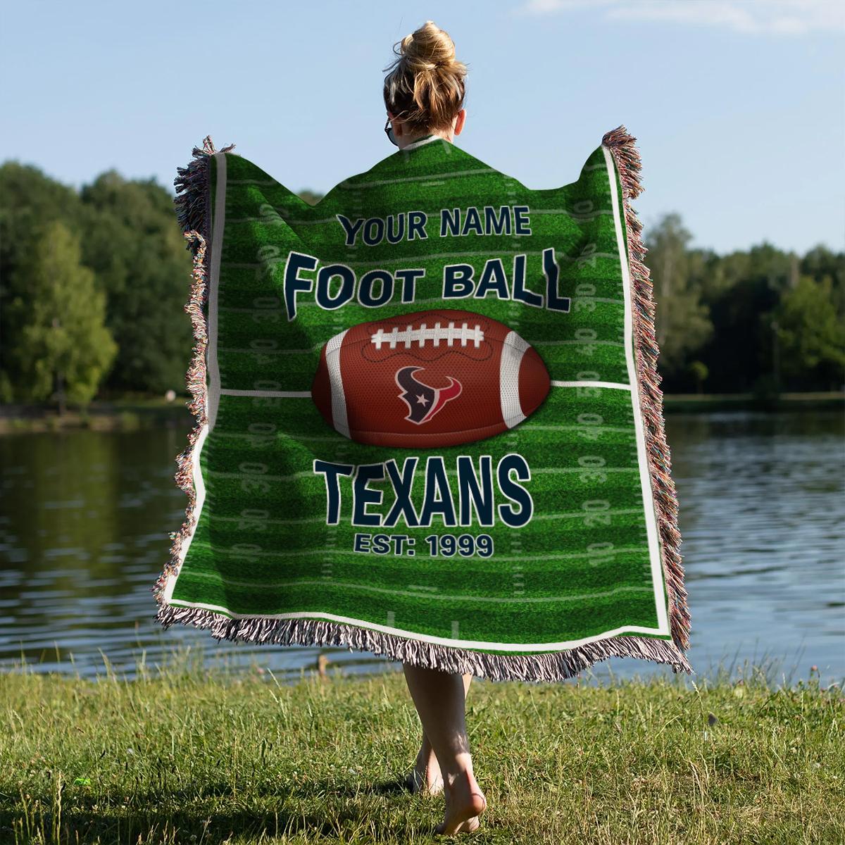 Houston Texans Premium New Woven Throw Blanket AZTGWVB000150