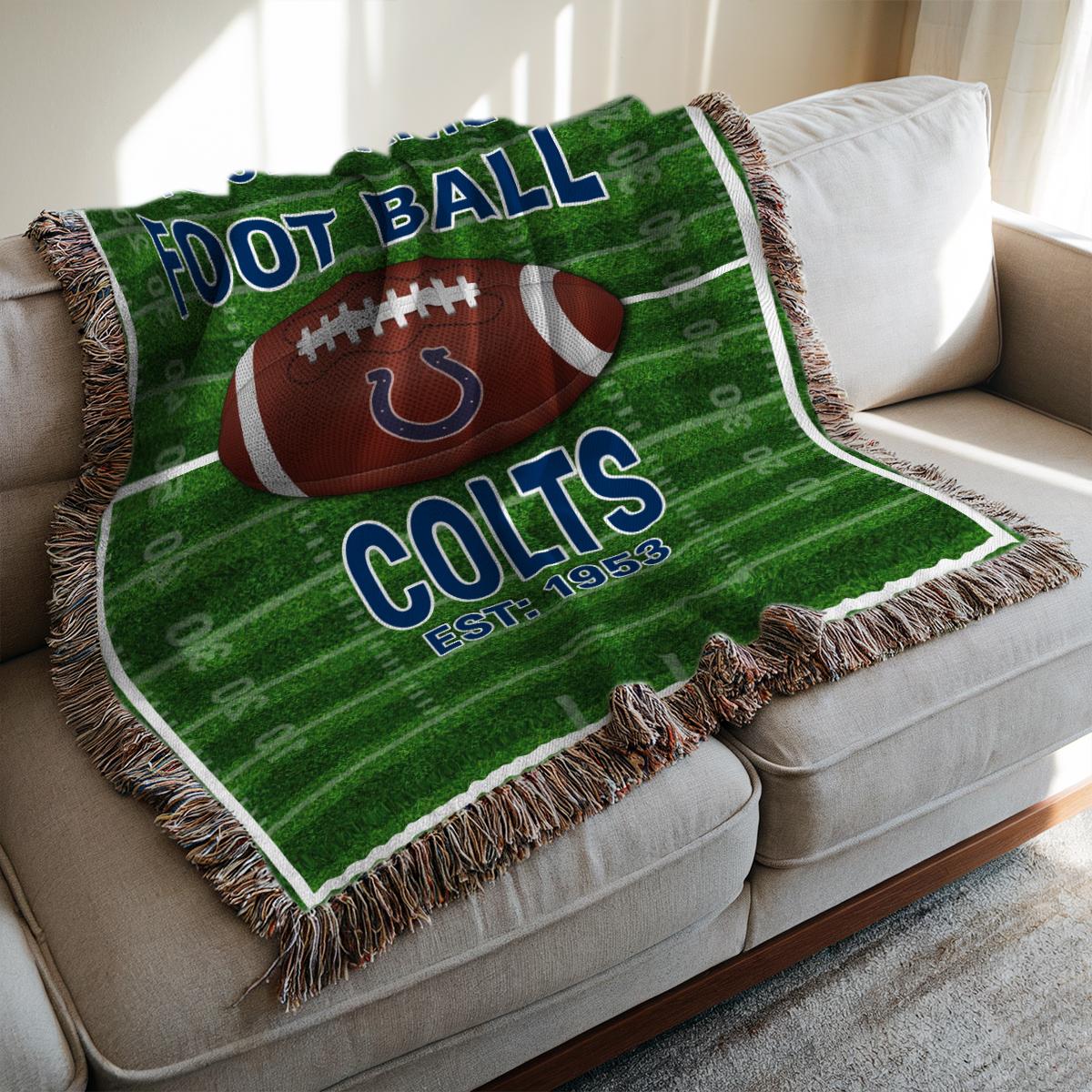Indianapolis Colts Premium New Woven Throw Blanket AZTGWVB000151