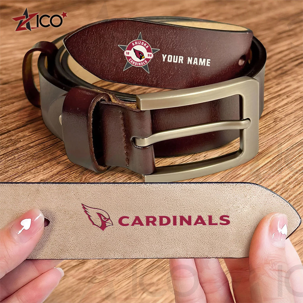 Arizona Cardinals Men Leather Belt AZTN2DMLB000001