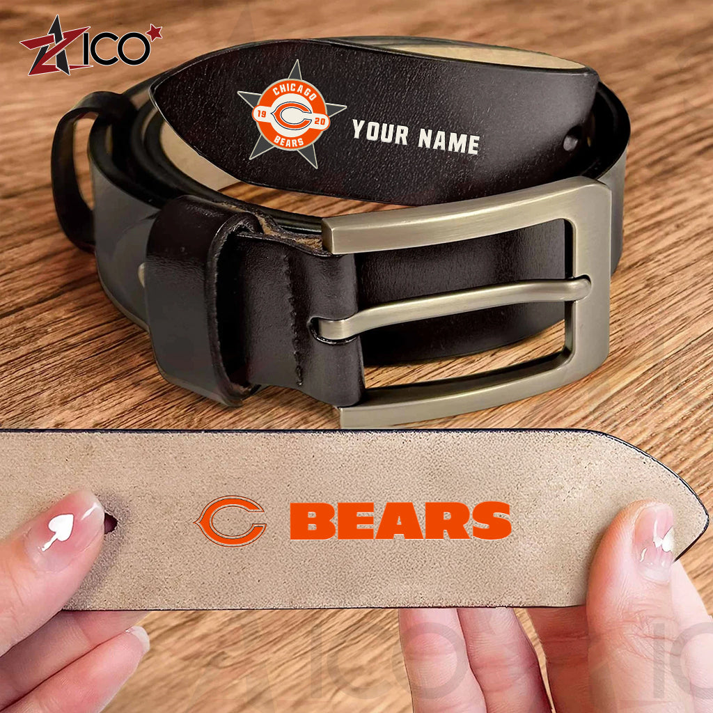 Chicago Bears Men Leather Belt AZTN2DMLB000006