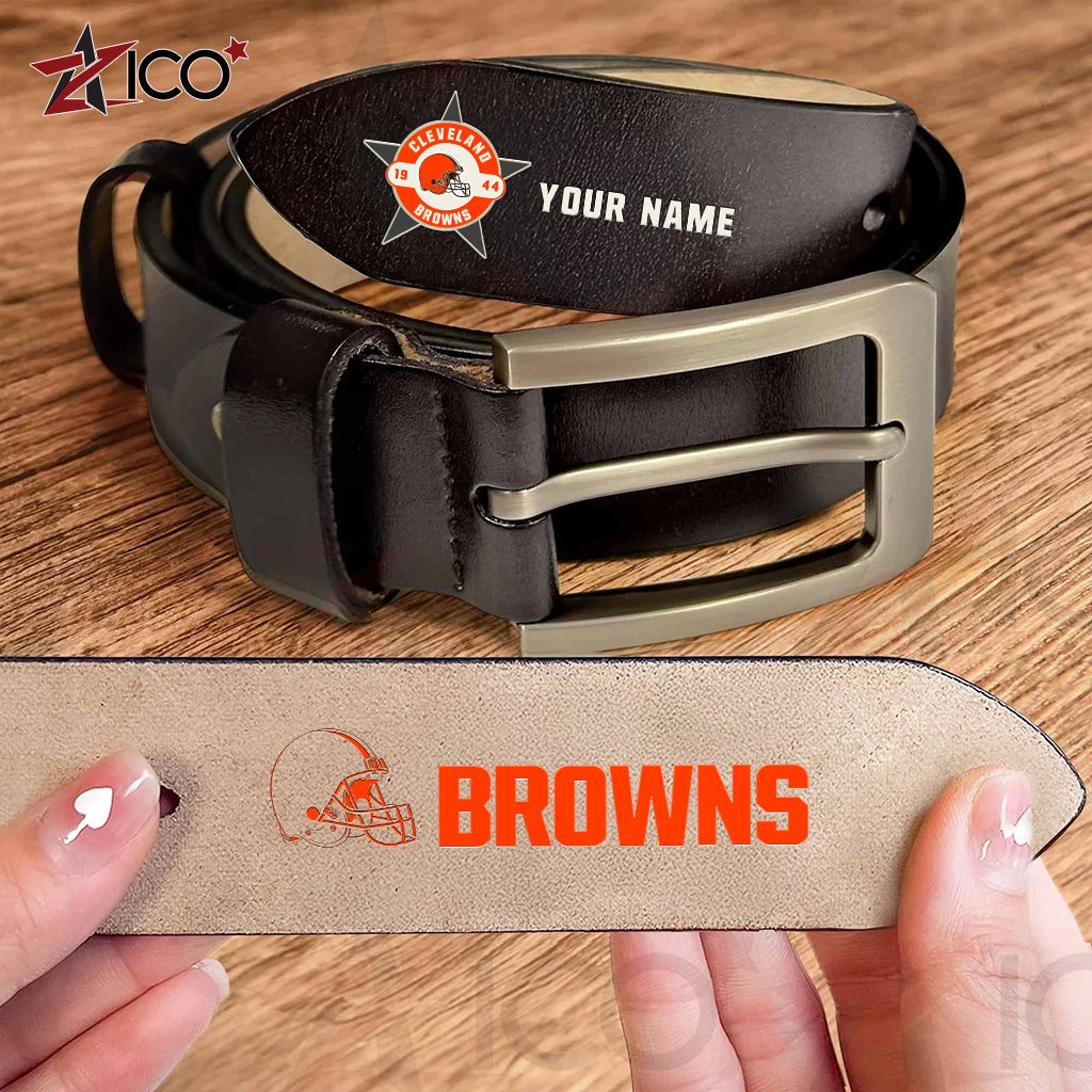 Cleveland Browns Men Leather Belt AZTN2DMLB000008