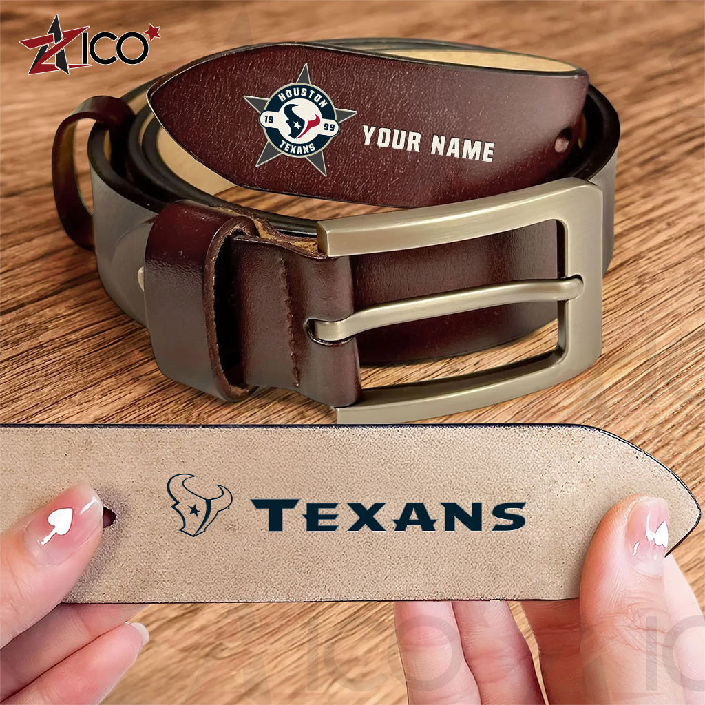 Houston Texans Men Leather Belt AZTN2DMLB000013