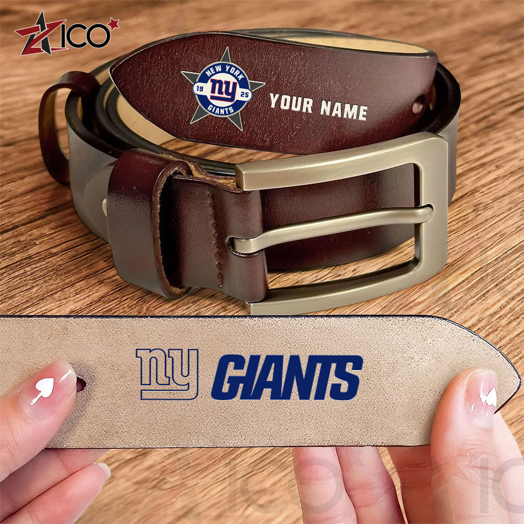 New York Giants Men Leather Belt AZTN2DMLB000024
