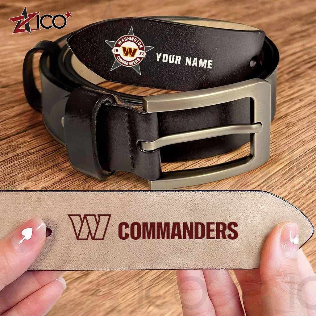 Washington Commanders Men Leather Belt AZTN2DMLB000032