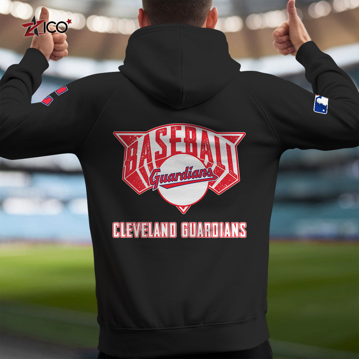 Cleveland Guardians New Collection Multi-Pockets Zip Hoodie MLB AZTNMZHD000198