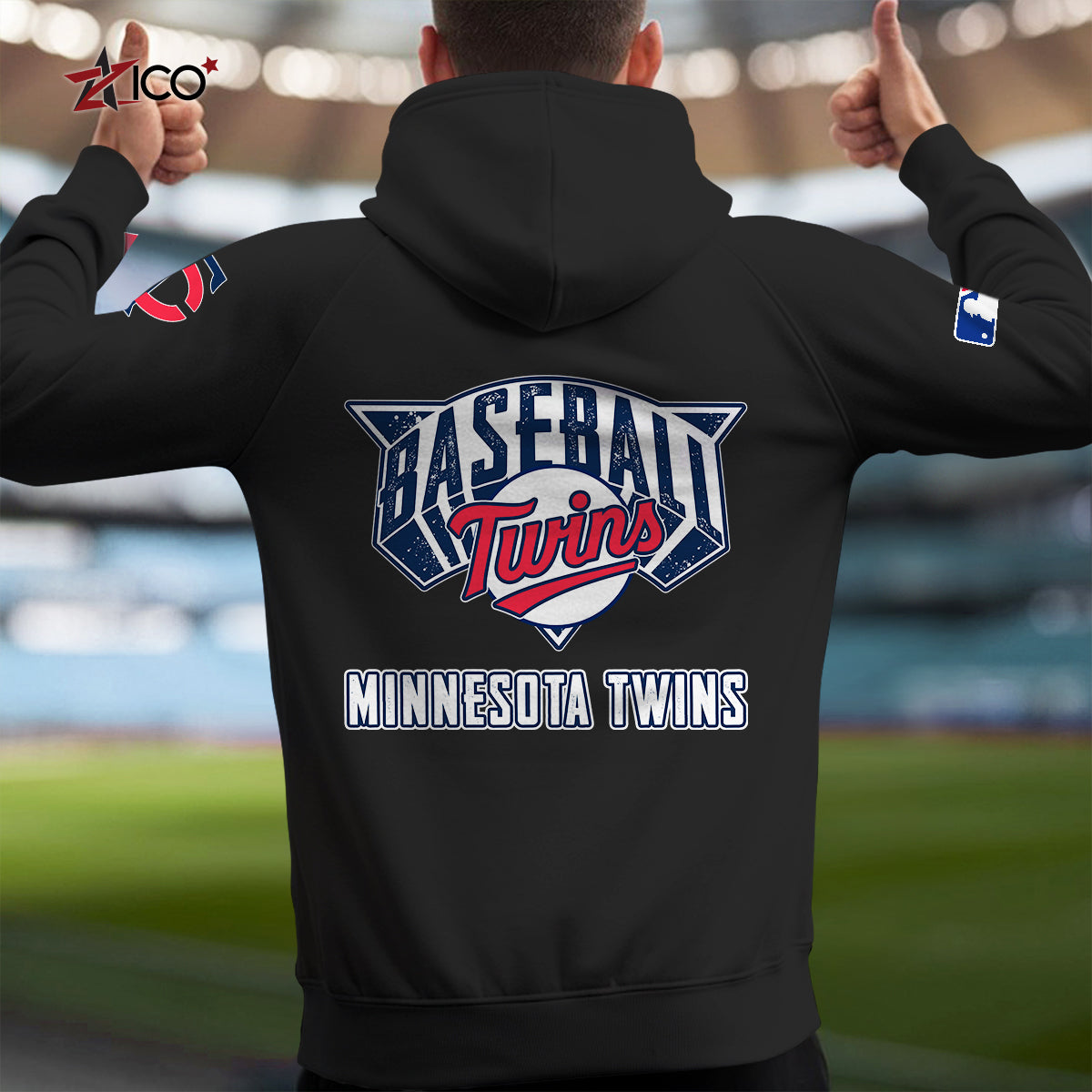 Minnesota Twins New Collection Multi-Pockets Zip Hoodie MLB AZTNMZHD000207