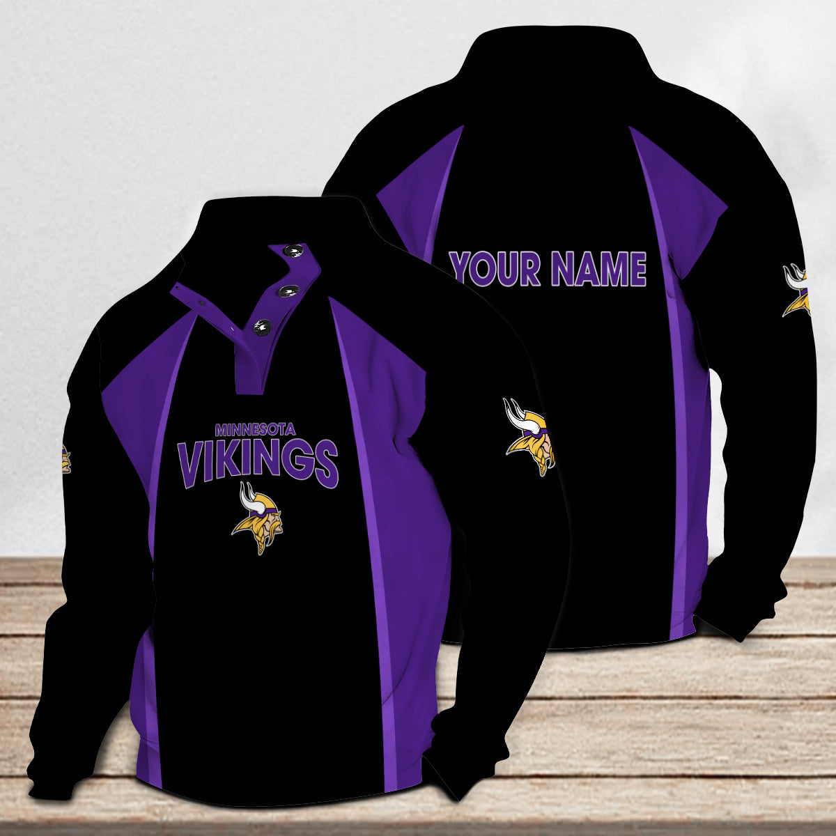 Minnesota Vikings Casual Colorful Stand Collar Sweatshirt Limited Edition AZTNSCSW000041