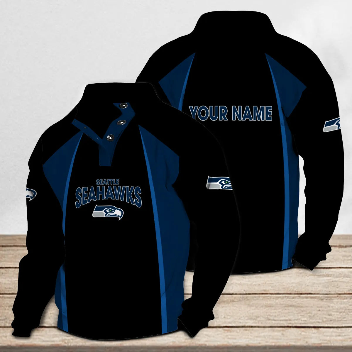Seattle Seahawks Casual Colorful Stand Collar Sweatshirt Limited Edition AZTNSCSW000046