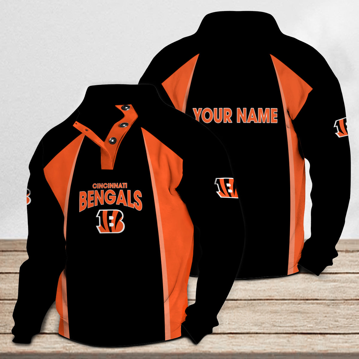 Cincinnati Bengals Casual Colorful Stand Collar Sweatshirt Limited Edition AZTNSCSW000051
