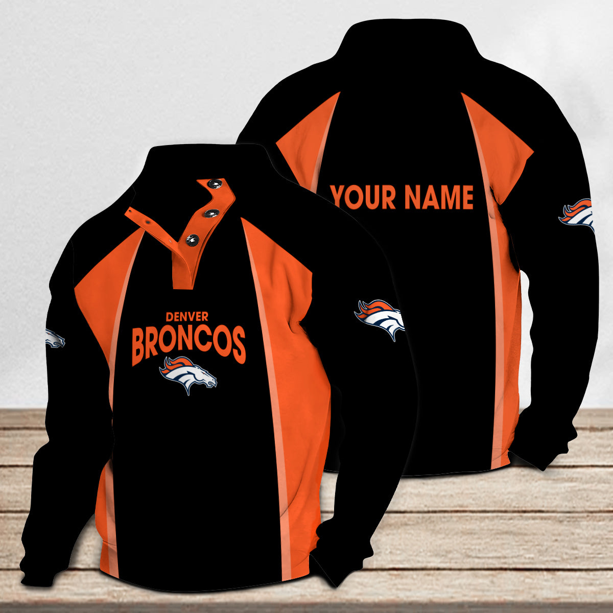 Denver Broncos Casual Colorful Stand Collar Sweatshirt Limited Edition AZTNSCSW000053