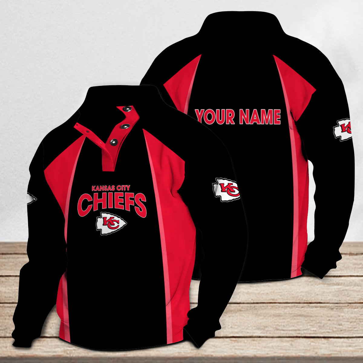 Kansas City Chiefs Casual Colorful Stand Collar Sweatshirt Limited Edition AZTNSCSW000057