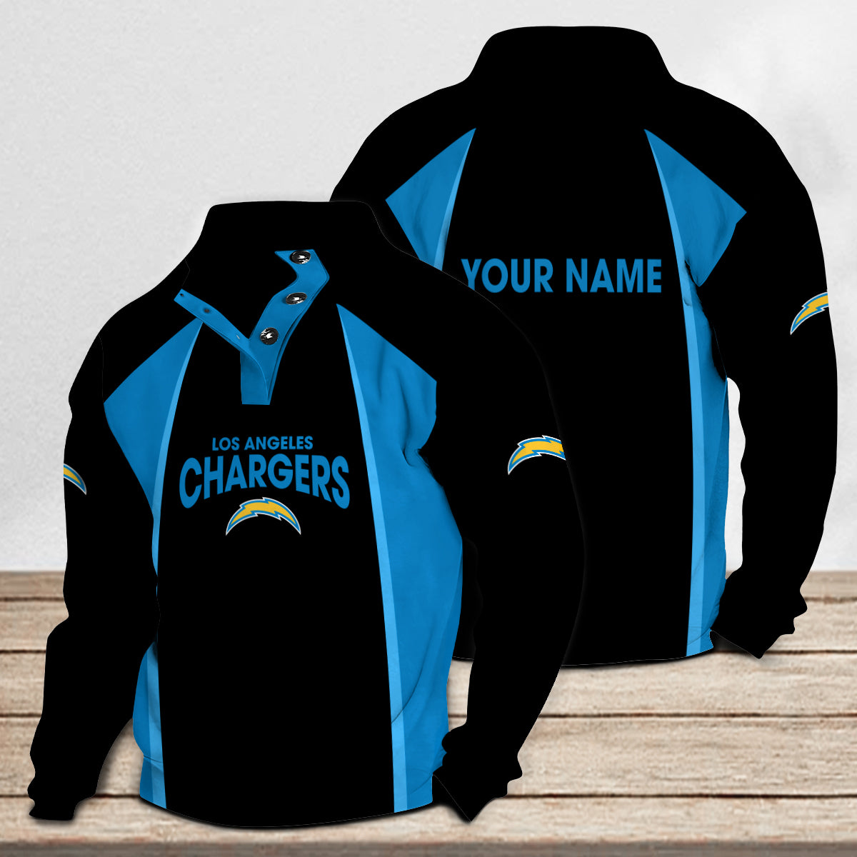 Los Angeles Chargers Casual Colorful Stand Collar Sweatshirt Limited Edition AZTNSCSW000059