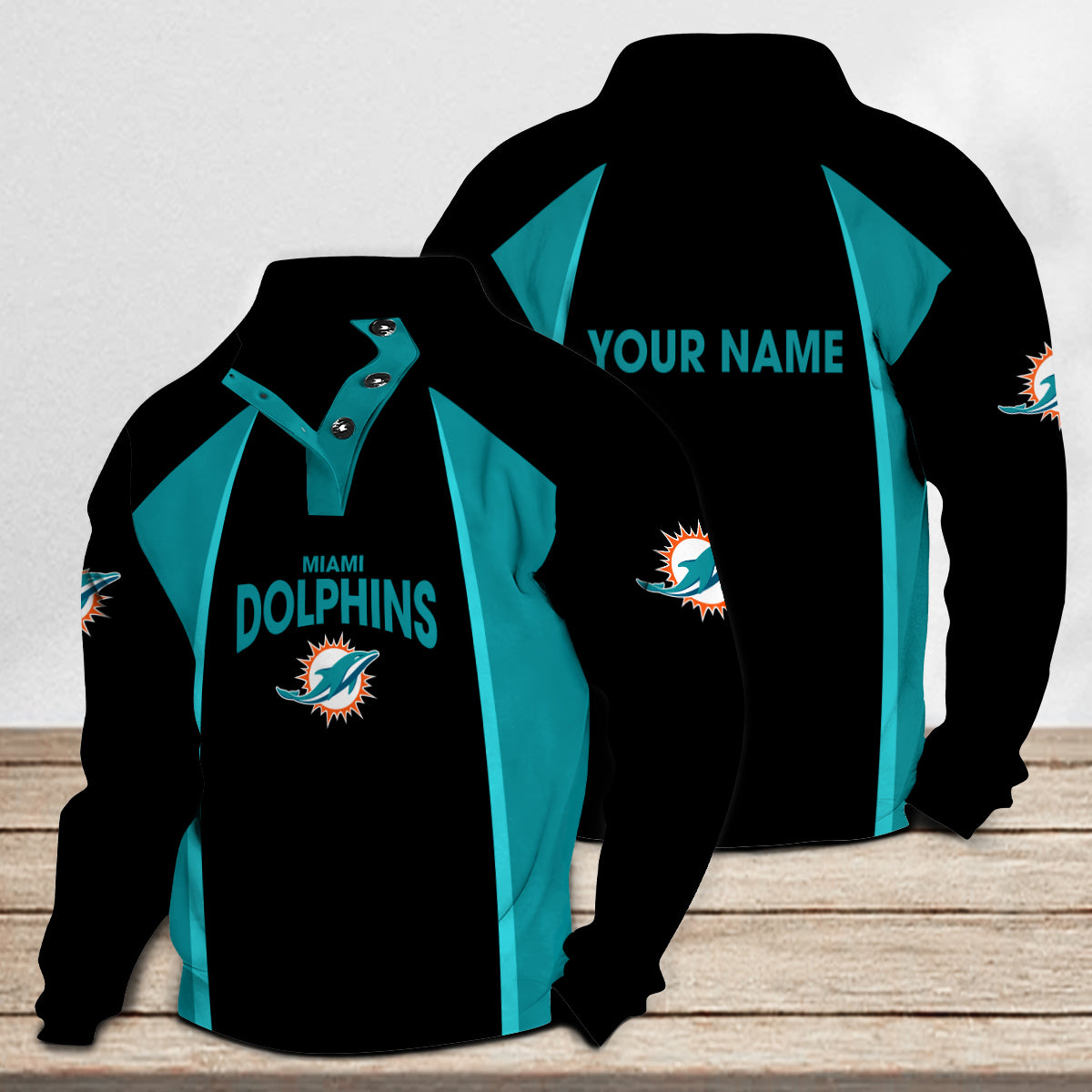 Miami Dolphins Casual Colorful Stand Collar Sweatshirt Limited Edition AZTNSCSW000060