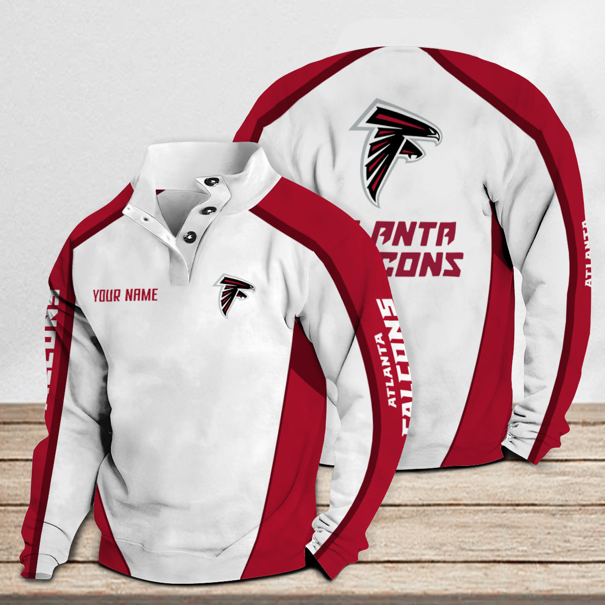 Atlanta Falcons Casual Colorful Stand Collar Sweatshirt Premium Edition AZTNSCSW000098