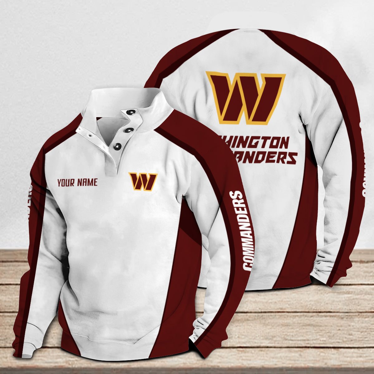 Washington Commanders Casual Colorful Stand Collar Sweatshirt Premium Edition AZTNSCSW000112