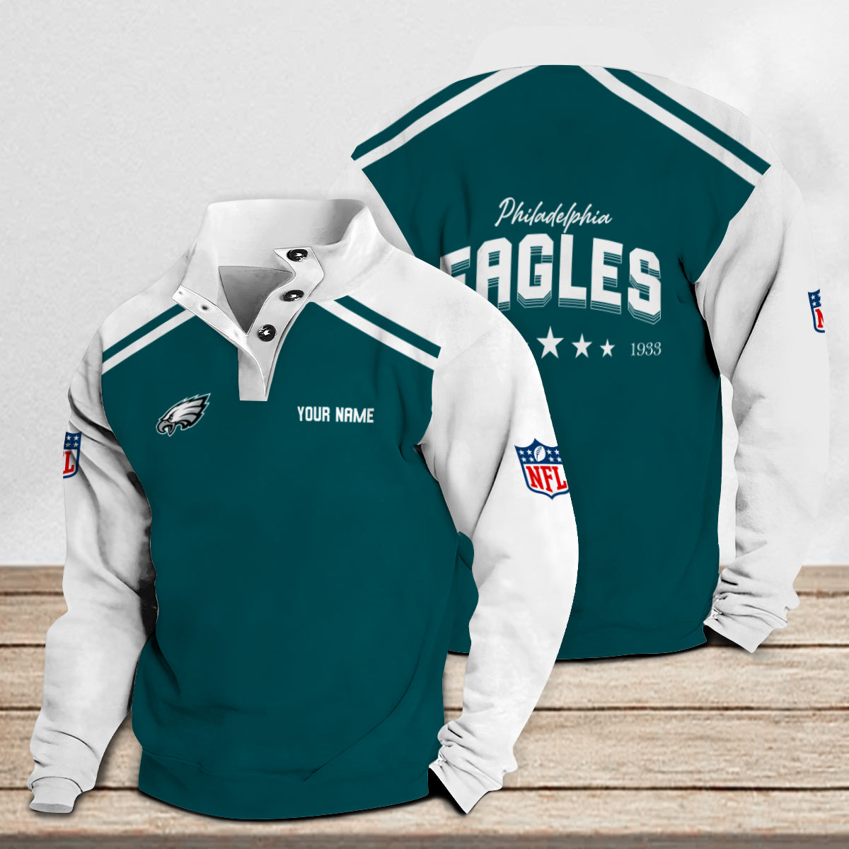 Philadelphia Eagles Casual Stand Collar Sweatshirt Premium New Edition AZTNSCSW000300