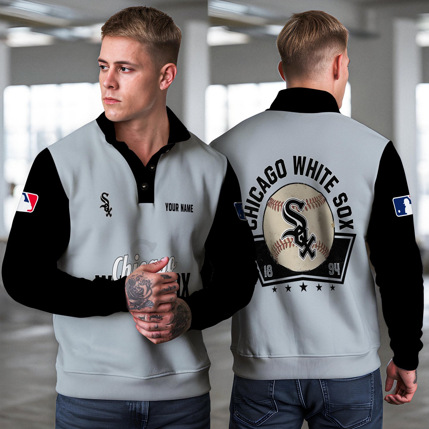 Chicago White Sox New Collection Casual Stand Collar Sweatshirt MLB AZTNSCSW000416